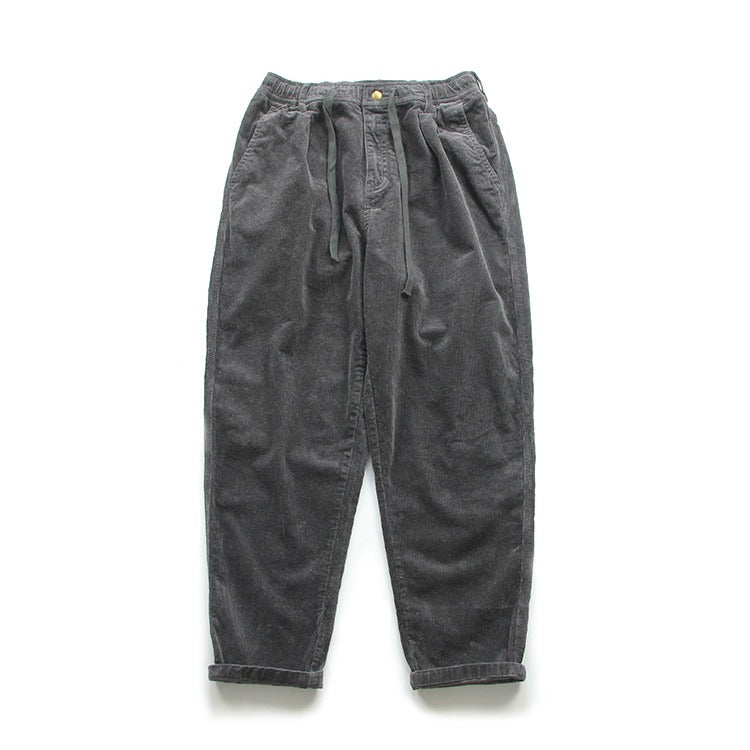 Retro Washed Corduroy Casual Pants