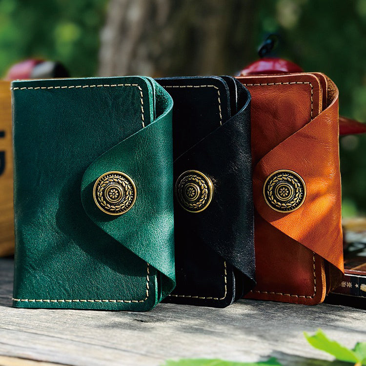 Retro Handmade Leather Card Wallet