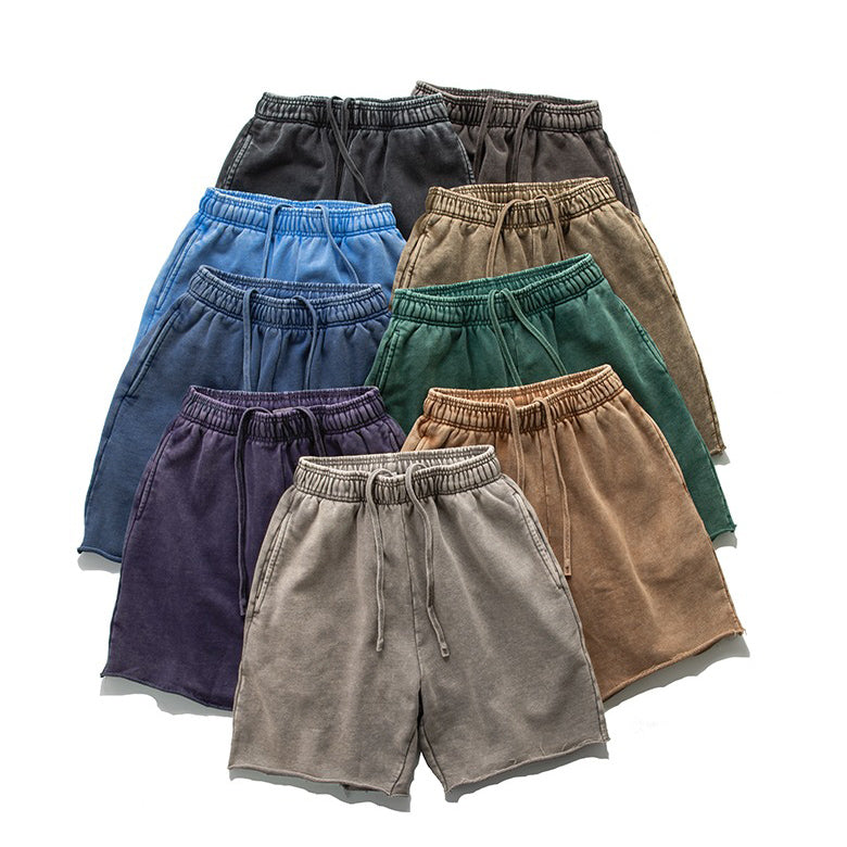 Retro Batik Washed Couple Shorts