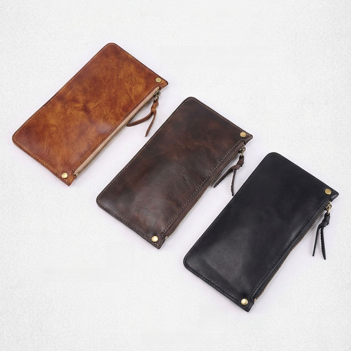 Retro Handmade Leather Card Wallets