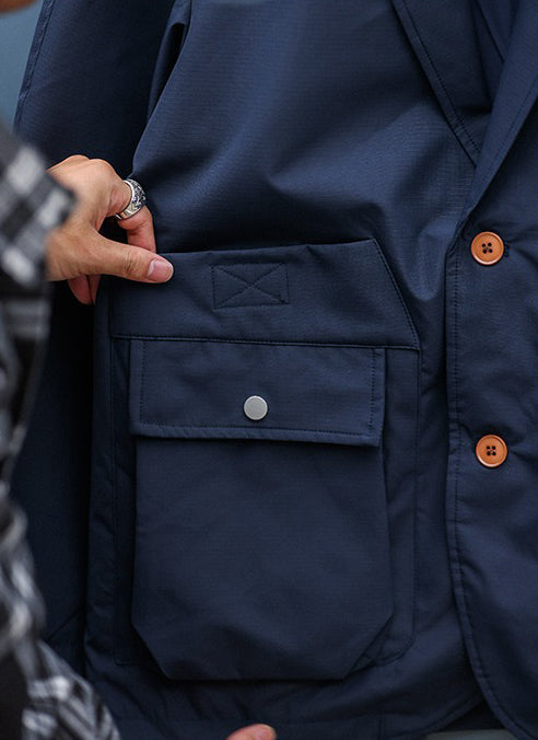 Retro Casual Blazer Functional Work Jacket