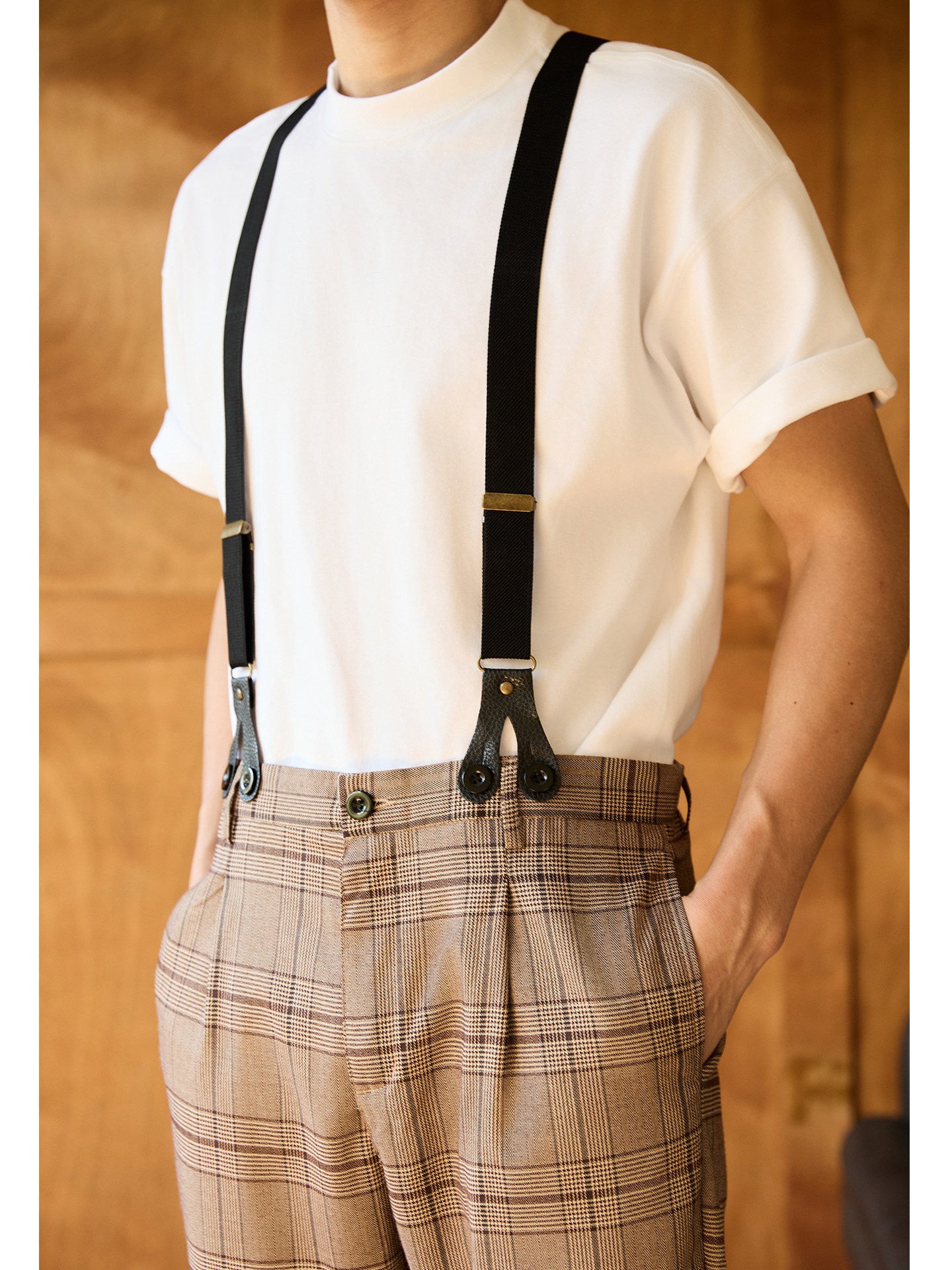 Retro Style Casual Overall Pants
