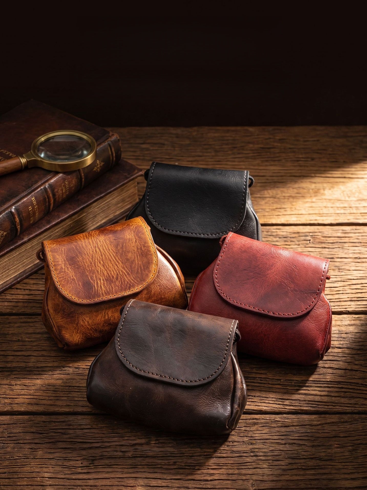 Retro Handmade Leather Card Holders Wallet
