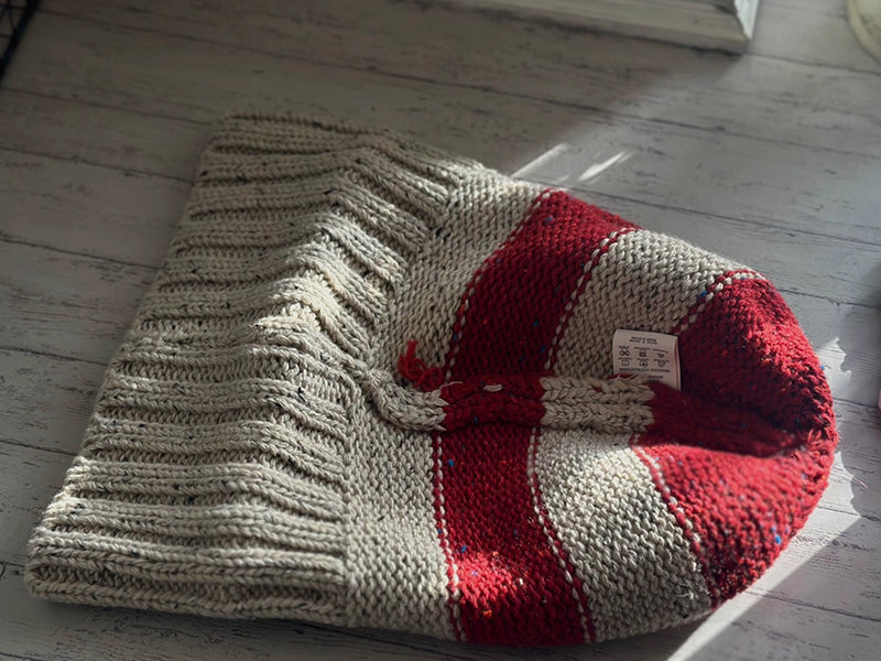 Retro Couple Striped Knitted Hat