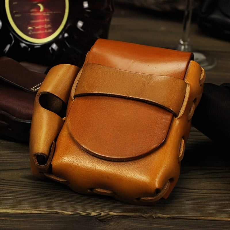 Vintage Handmade Vegetable Tanned Leather Cigarette Case