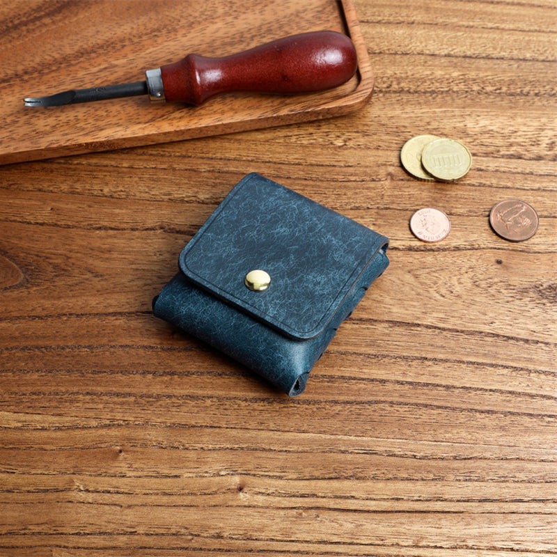 Retro Tanned Leather Coin Bag Wallet