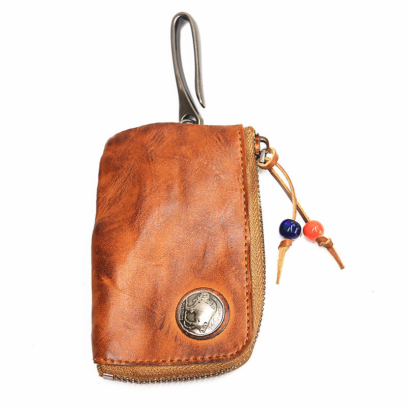 Men Small Coin Card Holder Car Key Wallet