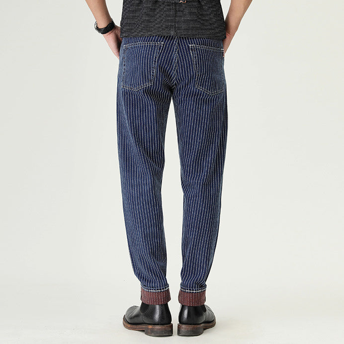 Vintage Style Striped Casual Pants