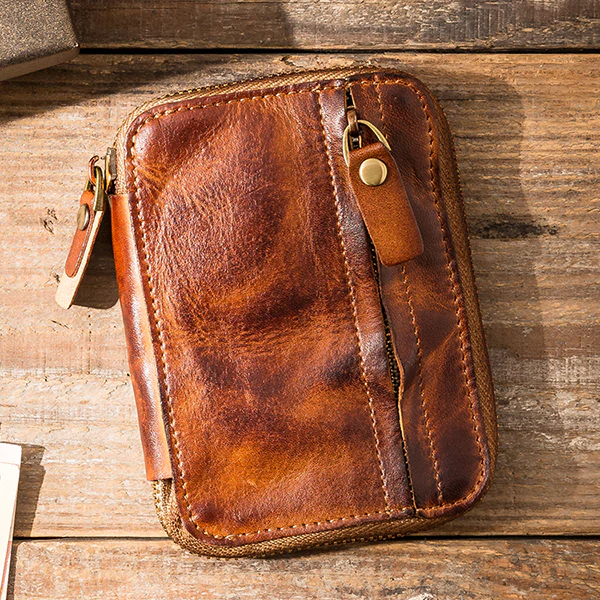 Retro Leather Handmade Card Holders Key Holders