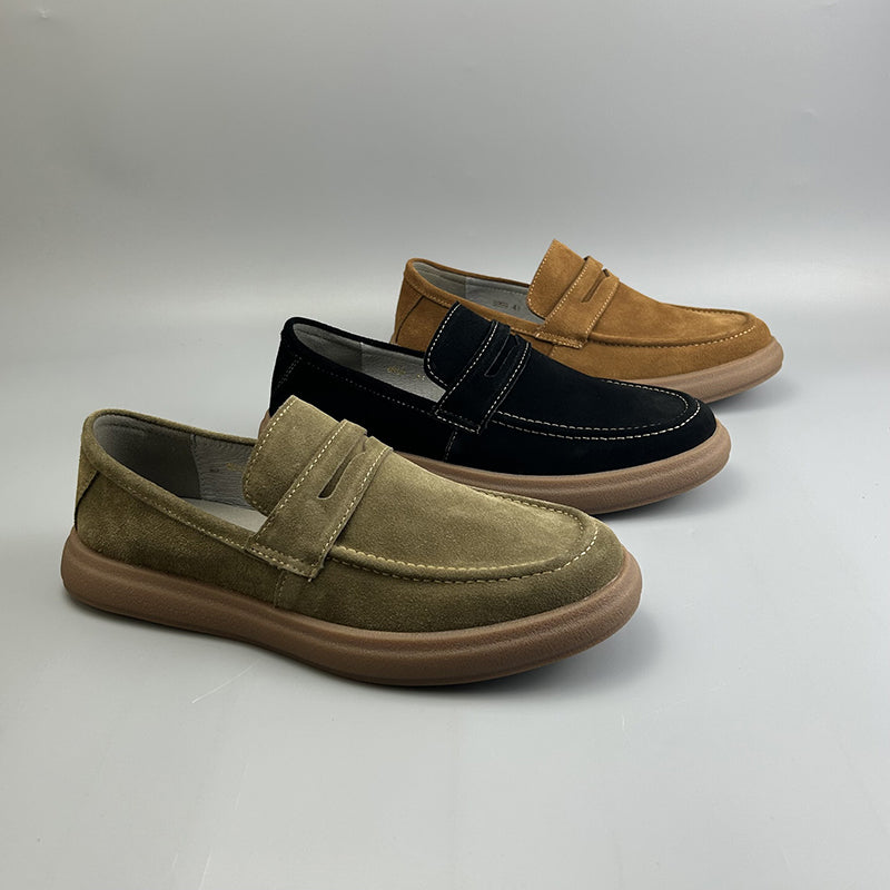 Retro Leather Anti-slip Soft-soled Suede Shoes