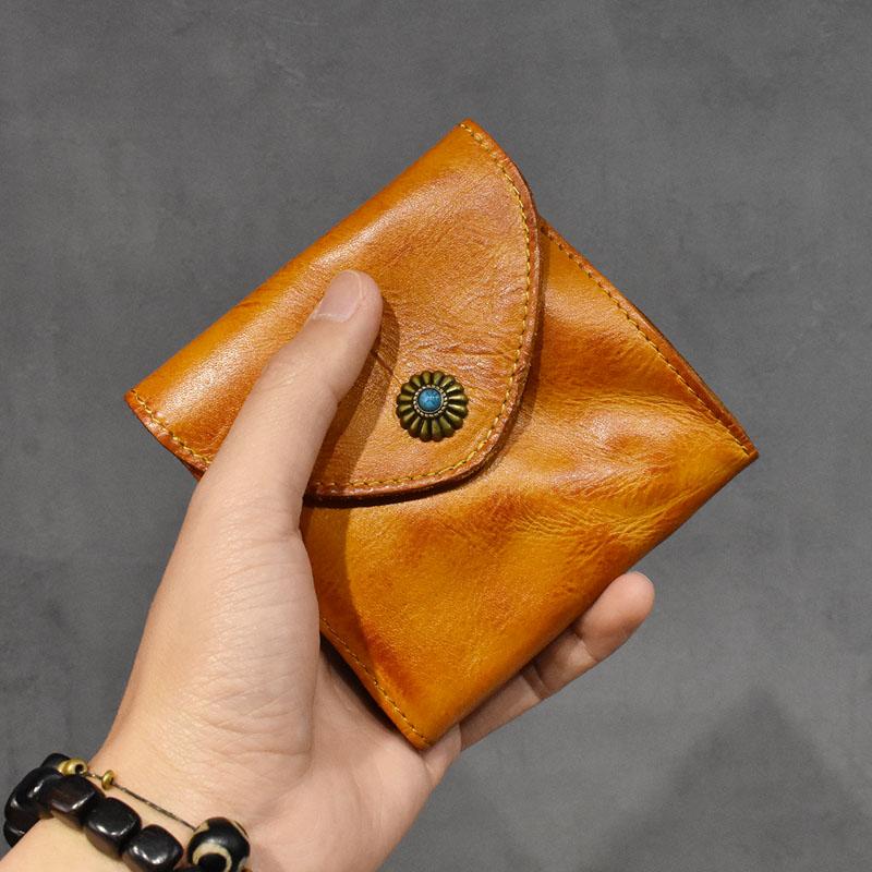 Leather Retro Handmade Short Wallets