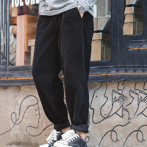 Retro Thick Corduroy Trousers Winter Casual Pants Martboutique