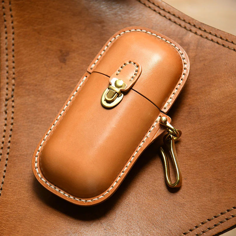 Retro Handmade Leather Glasses Case