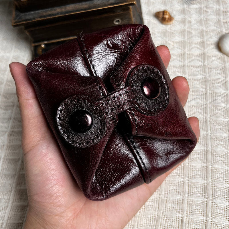 Retro Handmade Leather Coin Bags