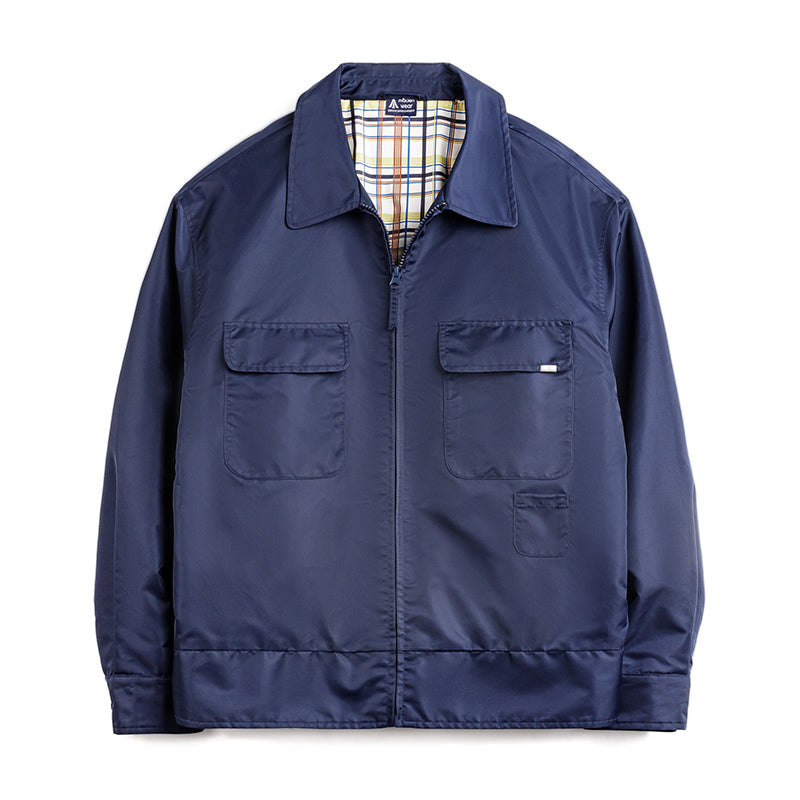 Retro Navy Blue Embroidery Work Jacket