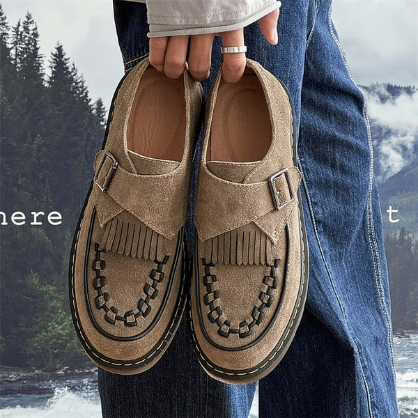 Retro Leather Anti-slip Soft-soled Suede Shoes