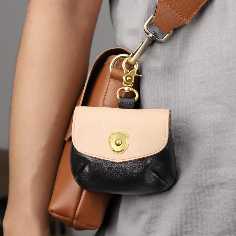 Retro Handmade Leather Portable Buckle Bag