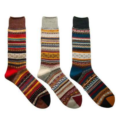 Men's 5 Pairs Retro Ethnic Style Socks