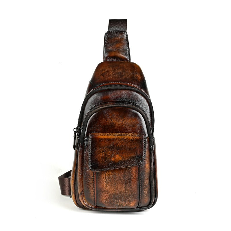 Retro Leather Casual Chest Bag