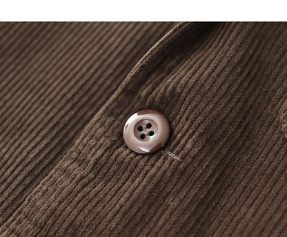 Retro Corduroy Casual Suit Outwear