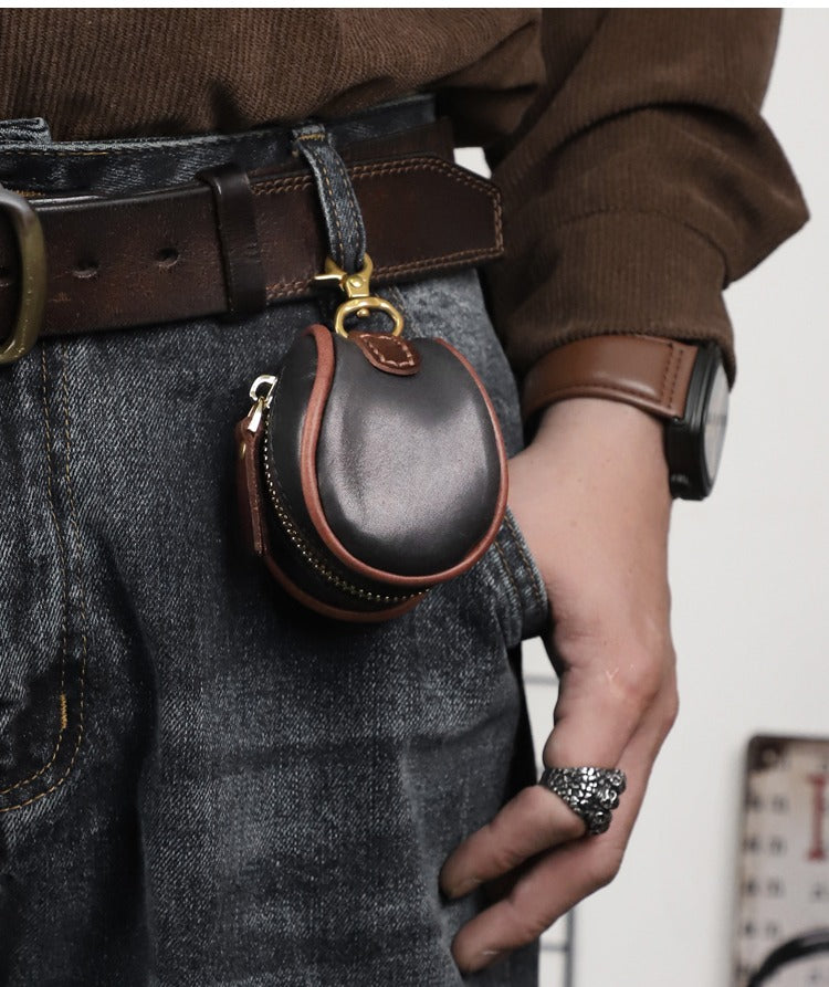 Retro Leather Handmade Waist Key Bag