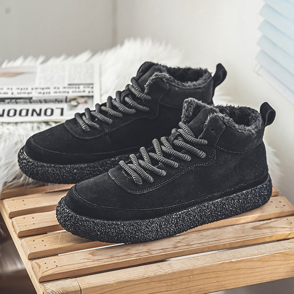 Retro Warm Suede Fleece Boots