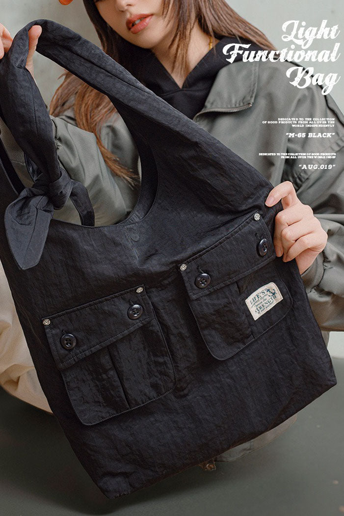 Retro Light Functional Multi-pocket Bag