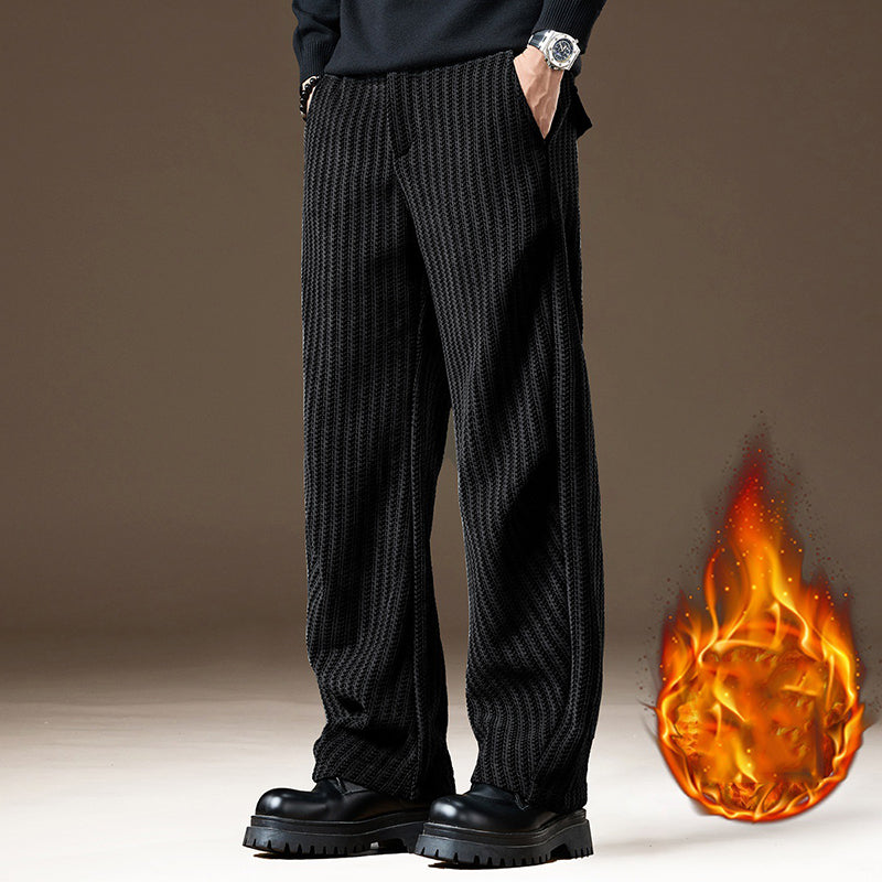 Large Size Retro Casual Striped Pants