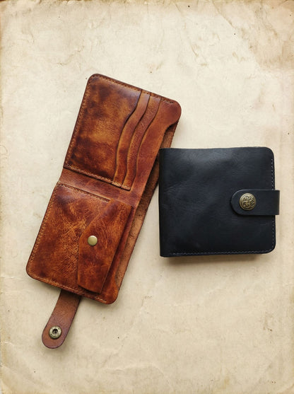 Retro Handmade Leather Card Coin Wallets