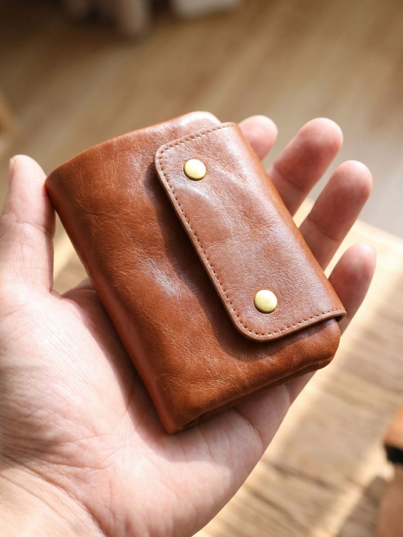 Retro Leather Handmade Short Wallets