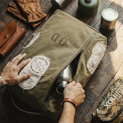 Retro Large Capacity Computer Backpack Travel Hiking Commuter Bucket Backpack