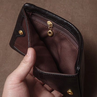 Retro Handmade Leather Card Holders Short Wallet