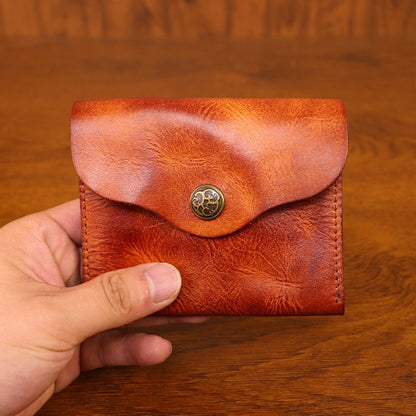 Retro Handmade Leather Card Wallet