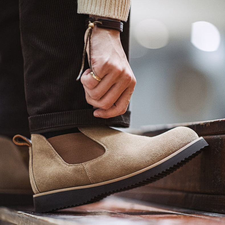 Retro Leather Suede Work Boots