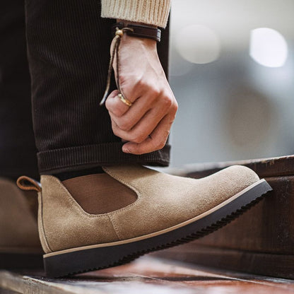 Retro Leather Suede Work Boots