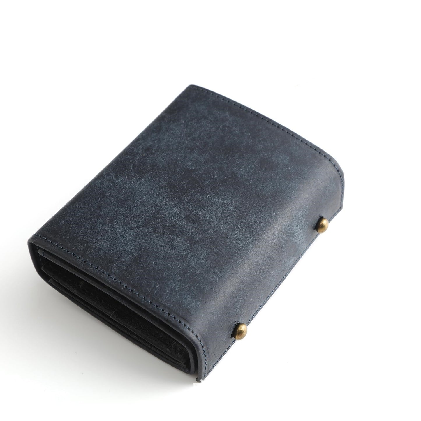 Retro handmade frosted leather wallet for men and women, 3-fold style multifunctional business clutch