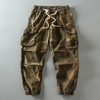 Retro Camouflage Multi-Pocket Working Pants Casual Pants
