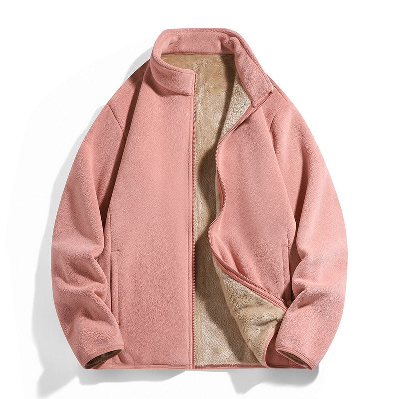 Retro Couple Winter Warm Velvet Casual Coat