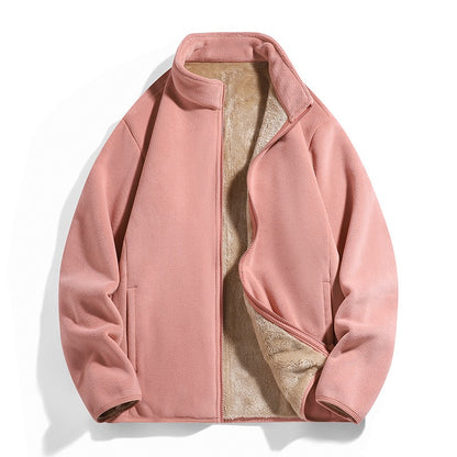 Retro Couple Winter Warm Velvet Casual Coat