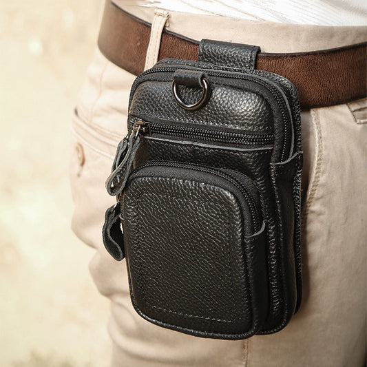 Retro Leather Phone Waist Bag
