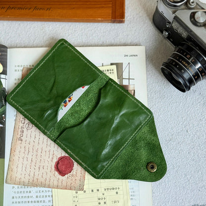 Retro Handmade Leather Card Wallet