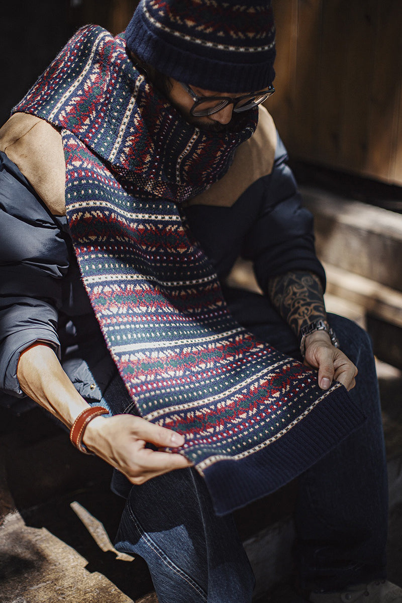 Retro Warm Soft Knitted Hat and Scarf