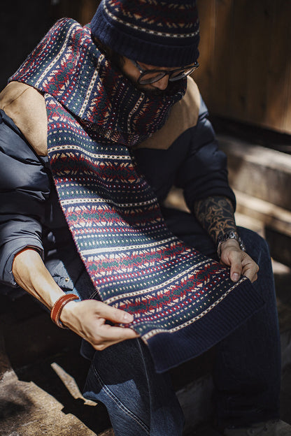 Retro Warm Soft Knitted Hat and Scarf