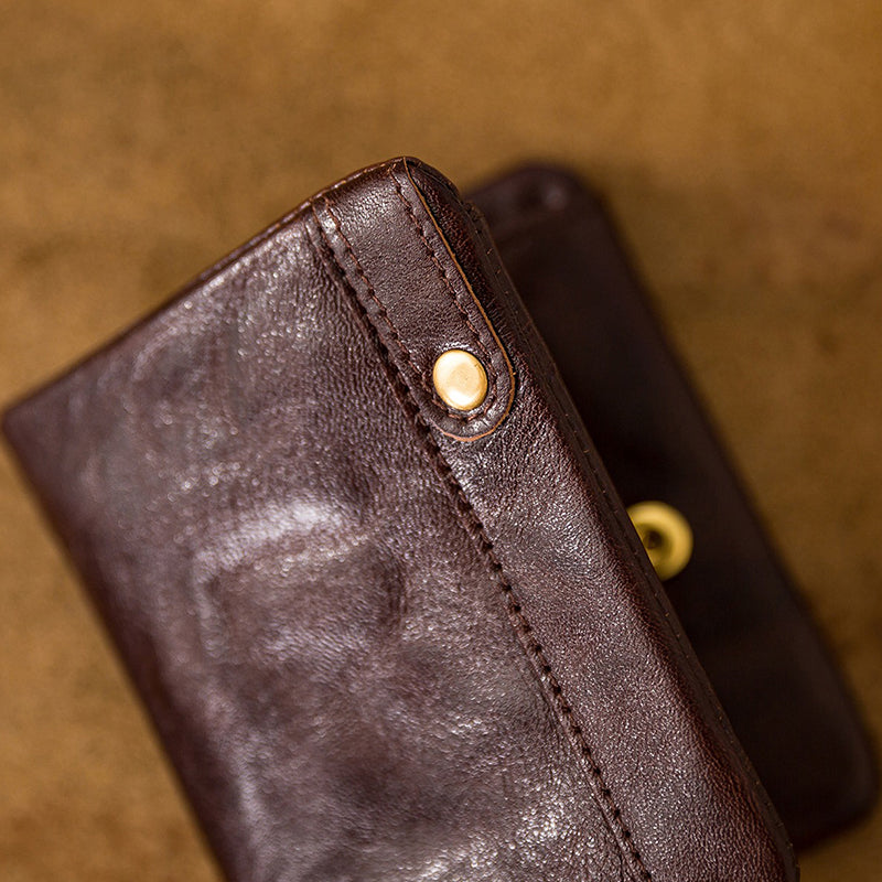 Retro Handmade Leather Card Holders Short Wallet