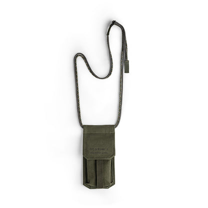 Retro Mini Phone Bag Military Green Canvas Crossbody Bag