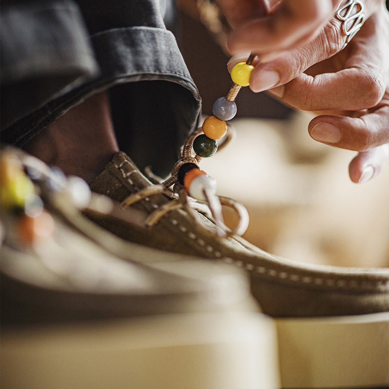 Retro Thick-soled Casual Leather Suede Shoes