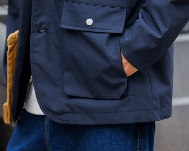 Retro Casual Blazer Functional Work Jacket