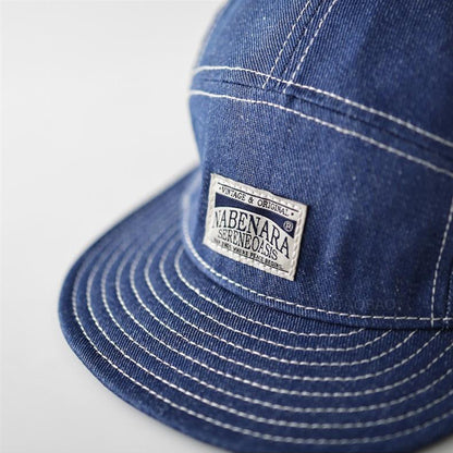 Retro Denim Flip Hat Beret Casual Cap Adjustable Hat