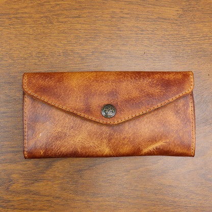Retro Handmade Leather Long Wallet