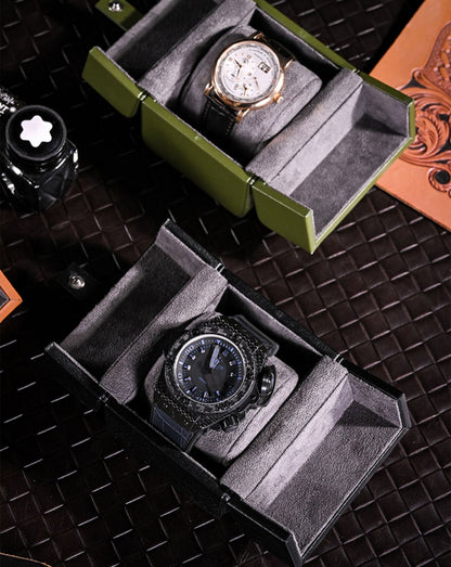 Retro Premium Leather Watch Organizer Box